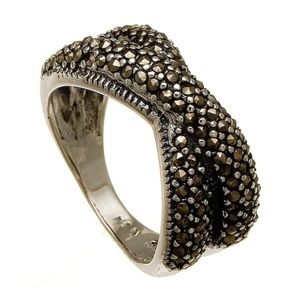 NEW Womens  Size 6 7 8 Art Deco Sterling Silver Marcasite Ring